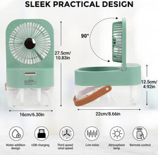 Mini Fan with Cool Mist, Portable Air Cooler