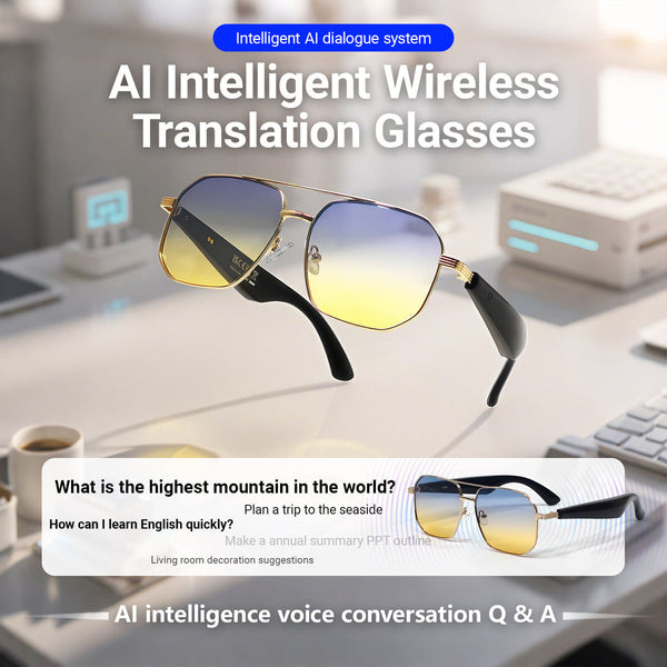 AI Smart Translation Glasses   نظارات الترجمة الذكية بتقنية الذكاء الاصطناعي