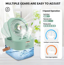Mini Fan with Cool Mist, Portable Air Cooler